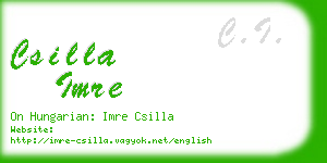 csilla imre business card